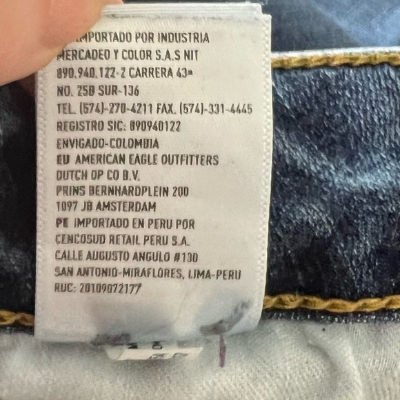 American Eagle Jeans Women's Size 26x28 Flex Skinny Blue Denim Medium Wash - Picture 9 of 9